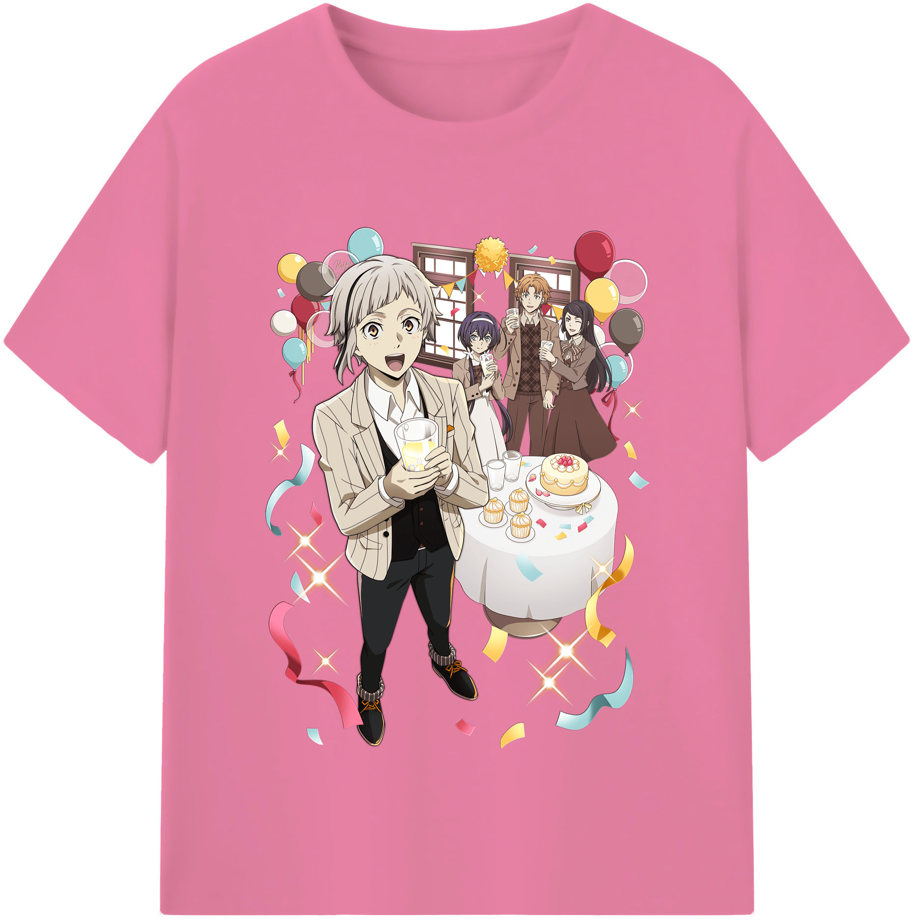 （画像用） 文豪ストレイドッグス Bungo Stray Dogs 綿100％半袖Tシャツ（フロントプリント）